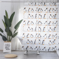 peva shower curtain custom printed penguin